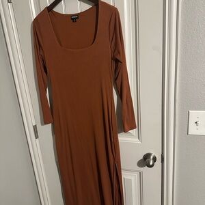 Justify Long Sleeve Rust Dress